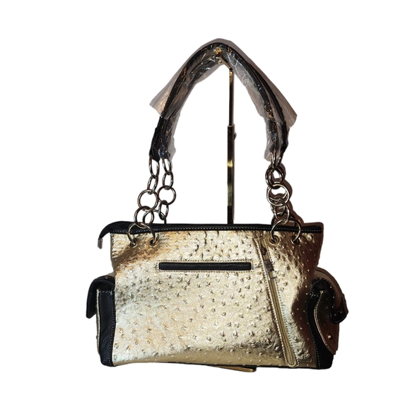 💖💖 BHW Ostrich embedded metallic shoulder bag - Picture 5 of 17